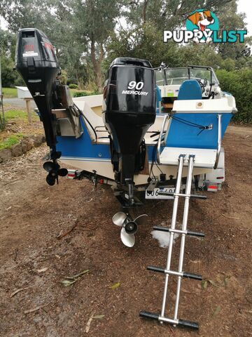 Savage Streaker 5.02 90 Mercury & Susuki 15HP auxiliary