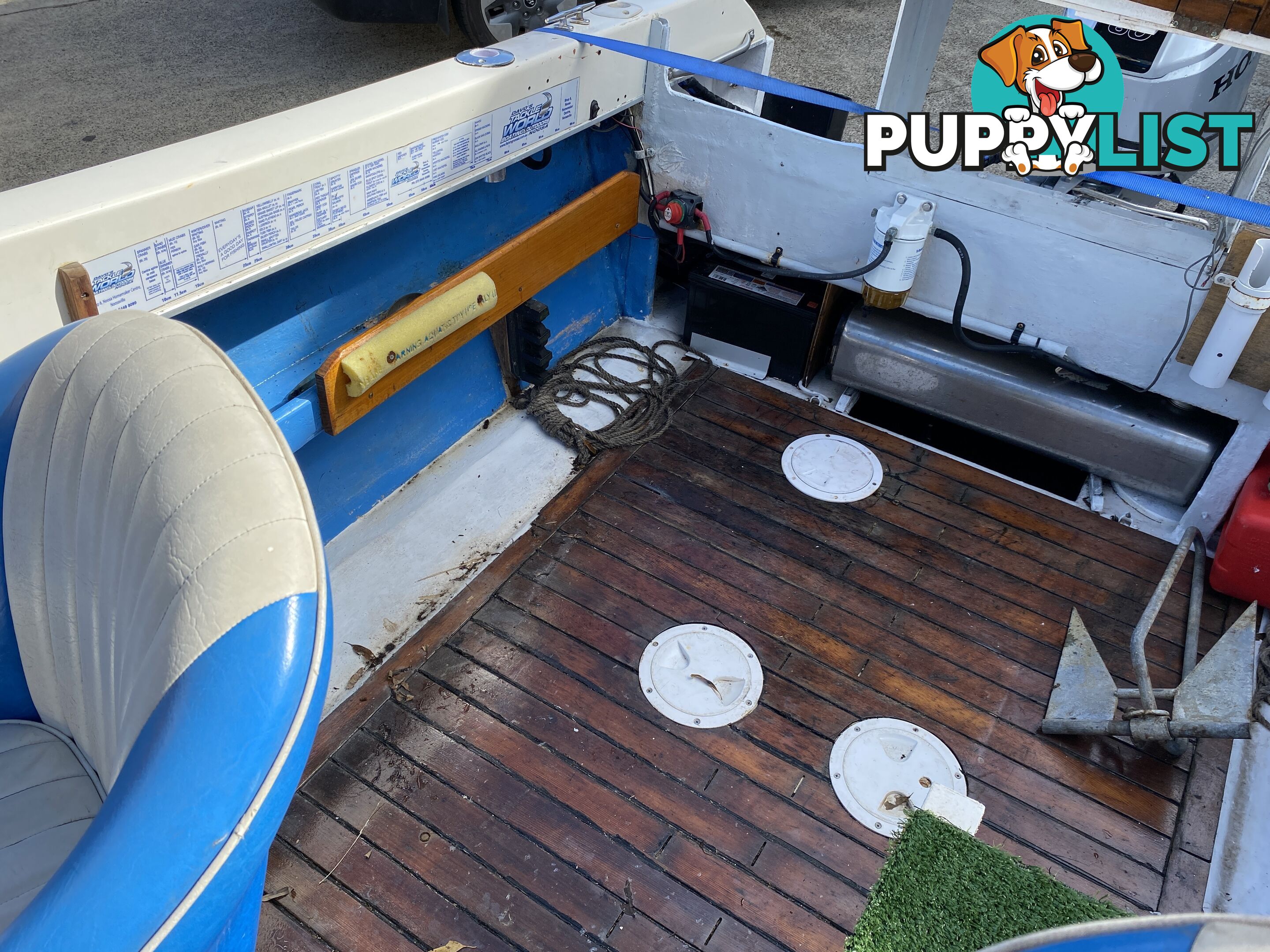 5m Seafarer cuddy cabin powered by 60hp Honda fuel injected four stroke  