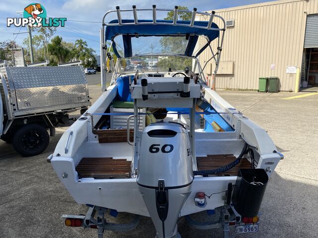 5m Seafarer cuddy cabin powered by 60hp Honda fuel injected four stroke  