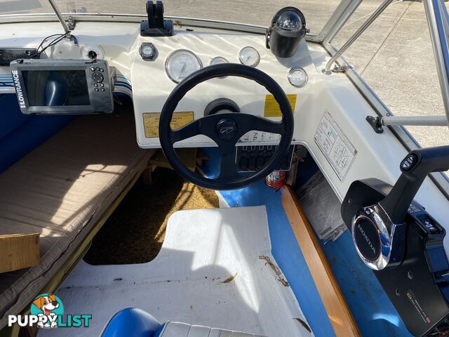 5m Seafarer cuddy cabin powered by 60hp Honda fuel injected four stroke  