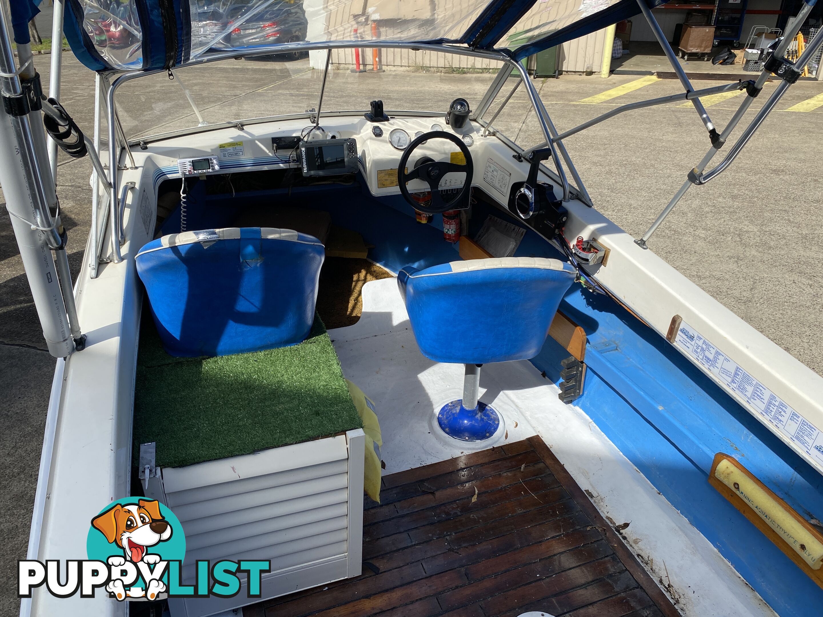 5m Seafarer cuddy cabin powered by 60hp Honda fuel injected four stroke  