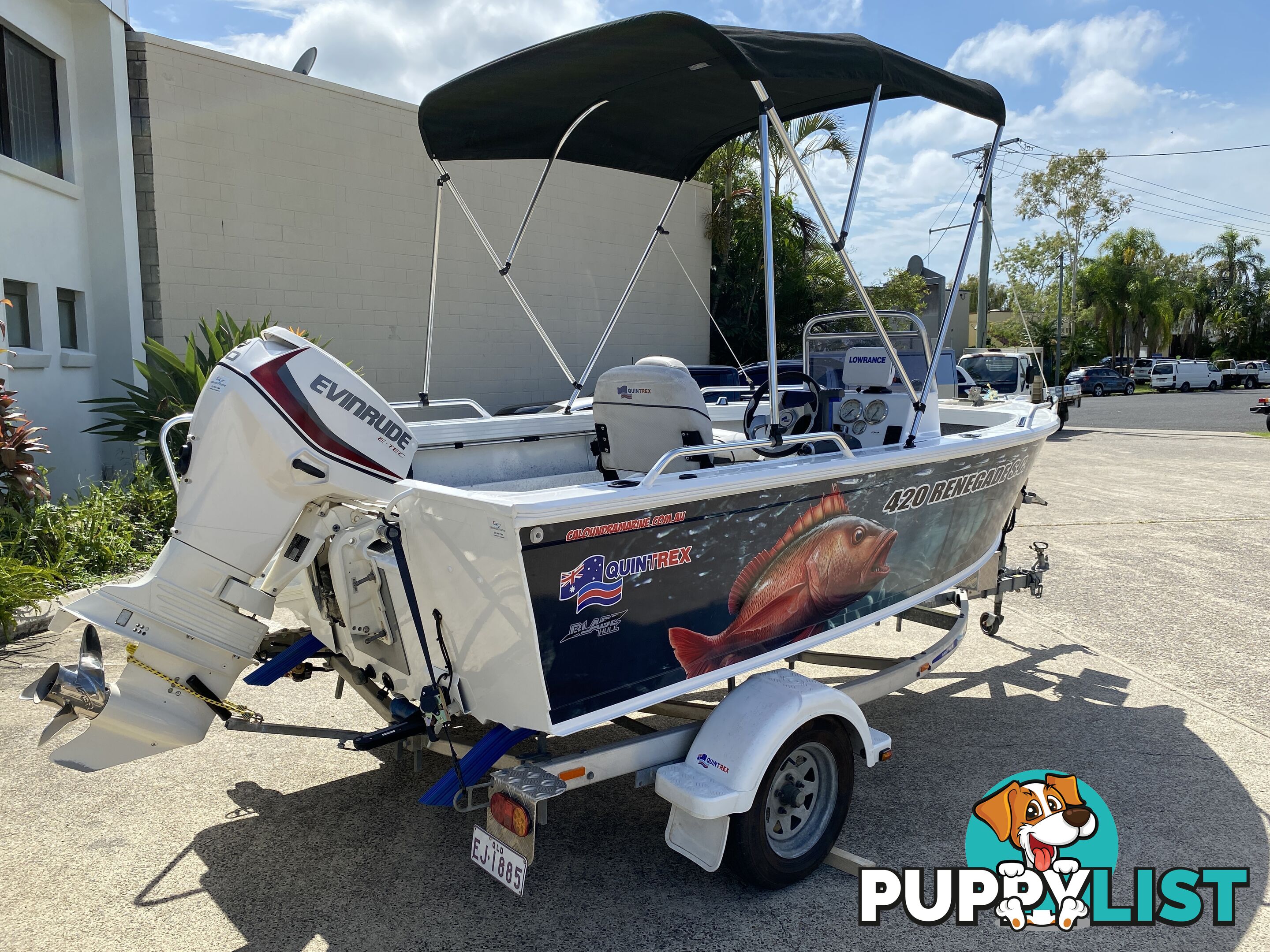 2017 Quintrex 420 Renegade S.C. with 50hp Evinrude on Aluminum Trailer