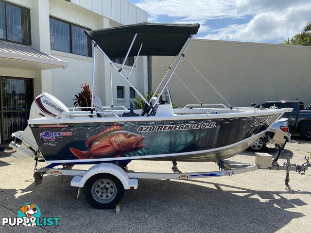 2017 Quintrex 420 Renegade S.C. with 50hp Evinrude on Aluminum Trailer