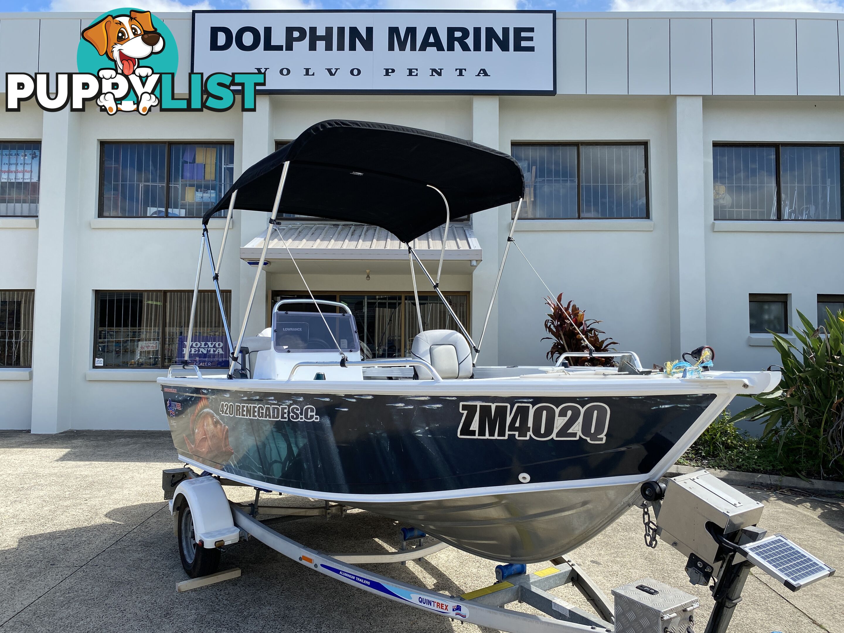 2017 Quintrex 420 Renegade S.C. with 50hp Evinrude on Aluminum Trailer