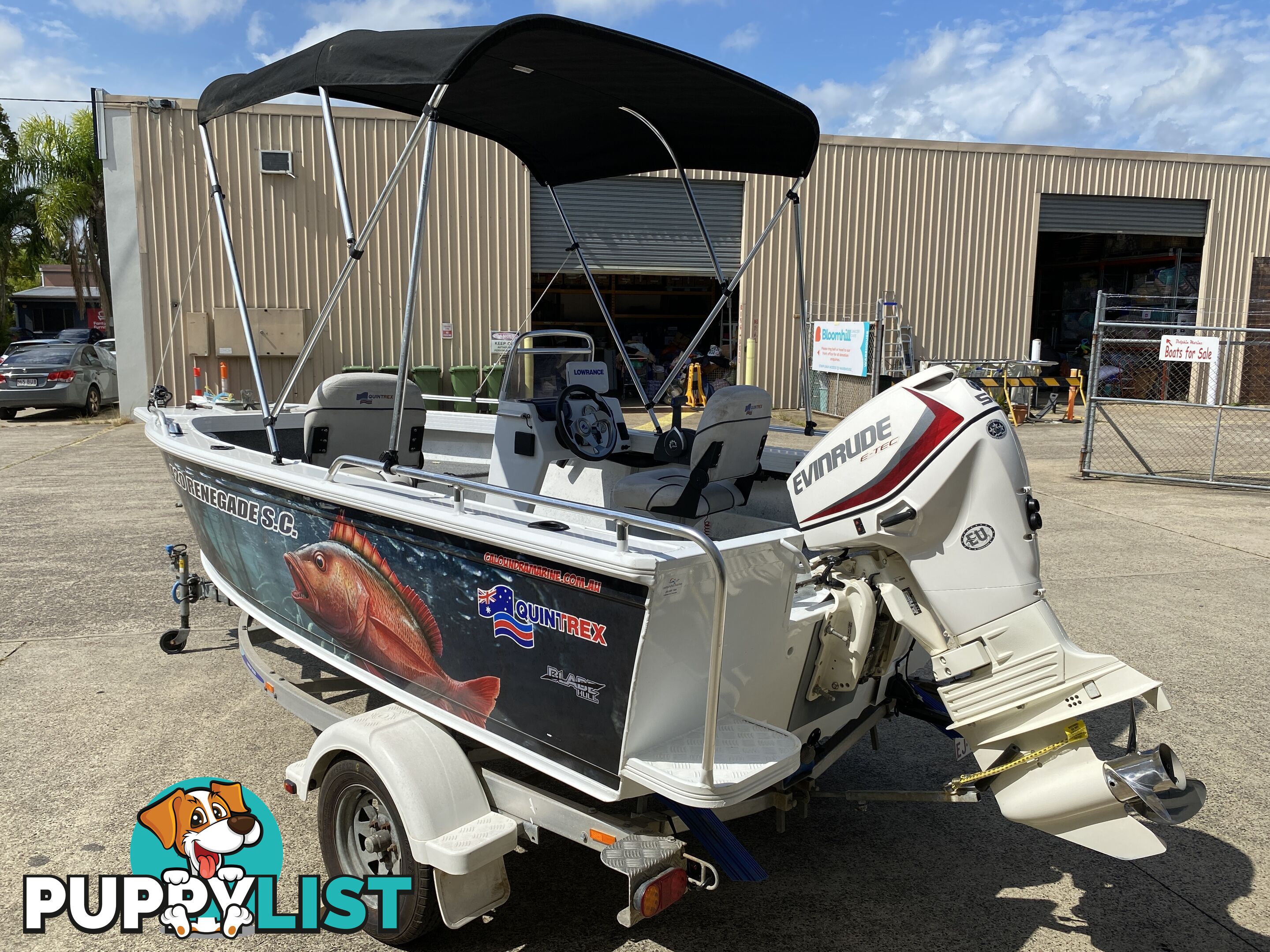 2017 Quintrex 420 Renegade S.C. with 50hp Evinrude on Aluminum Trailer