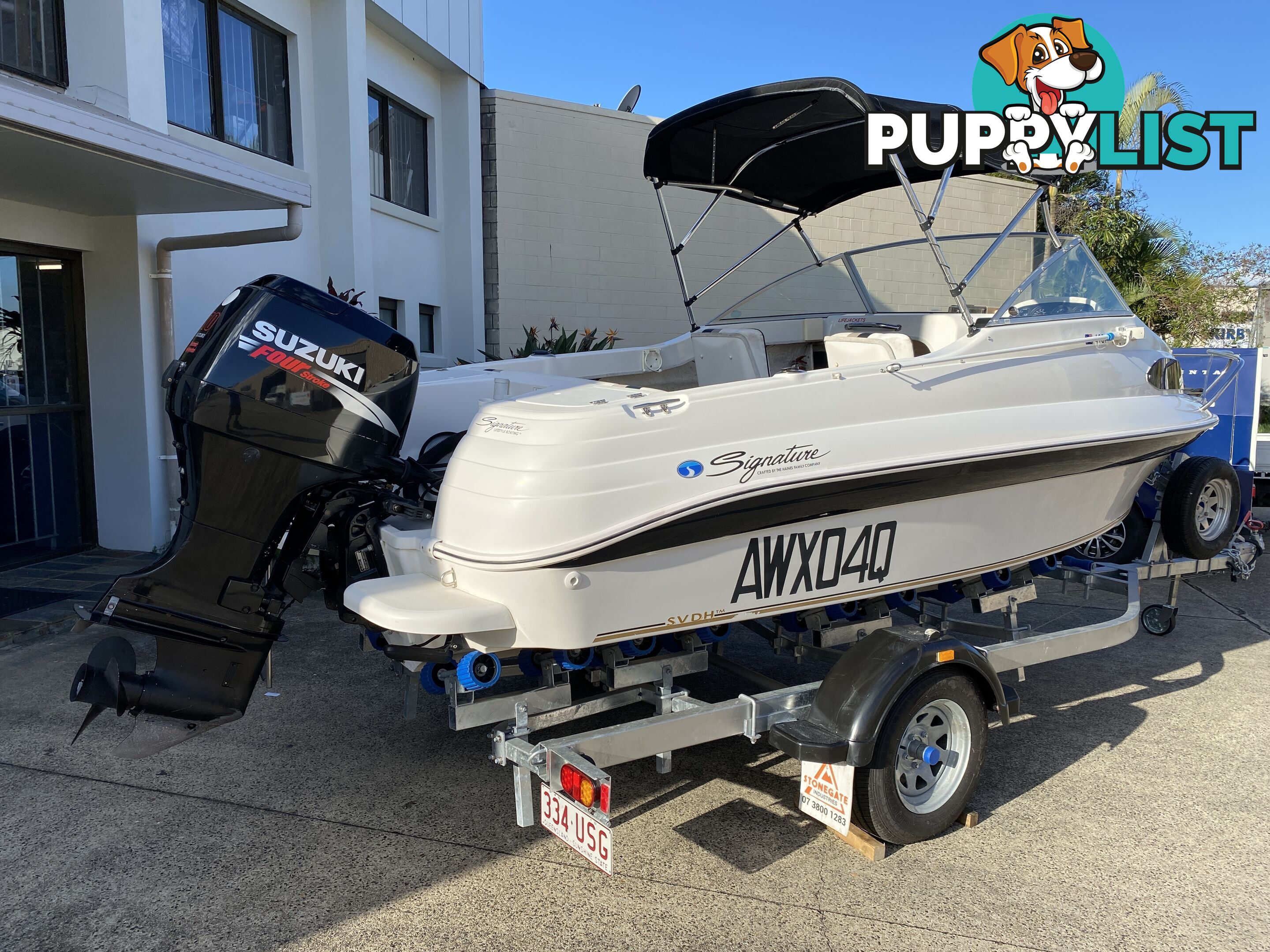 2007 Haines Signature 493f powered by a 70hp Suzuki on Trailer 