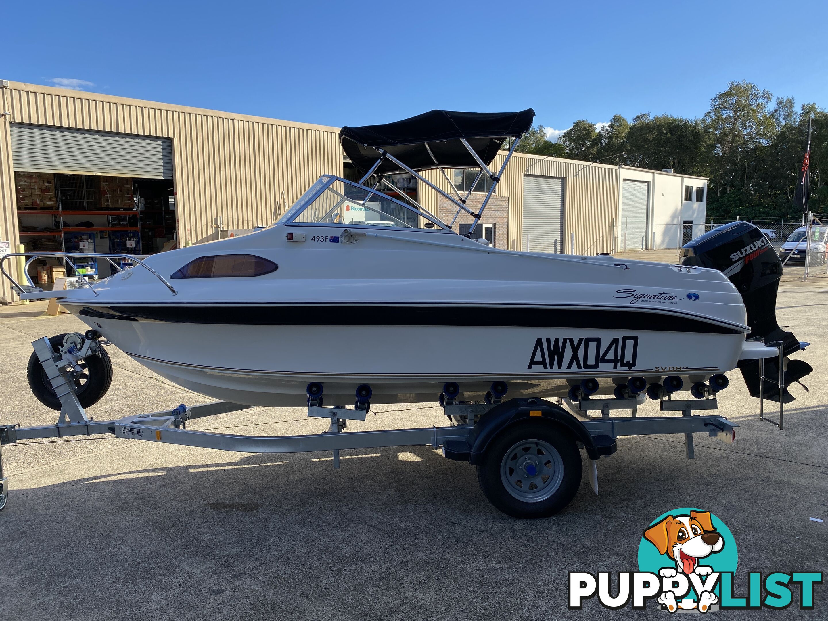 2007 Haines Signature 493f powered by a 70hp Suzuki on Trailer 