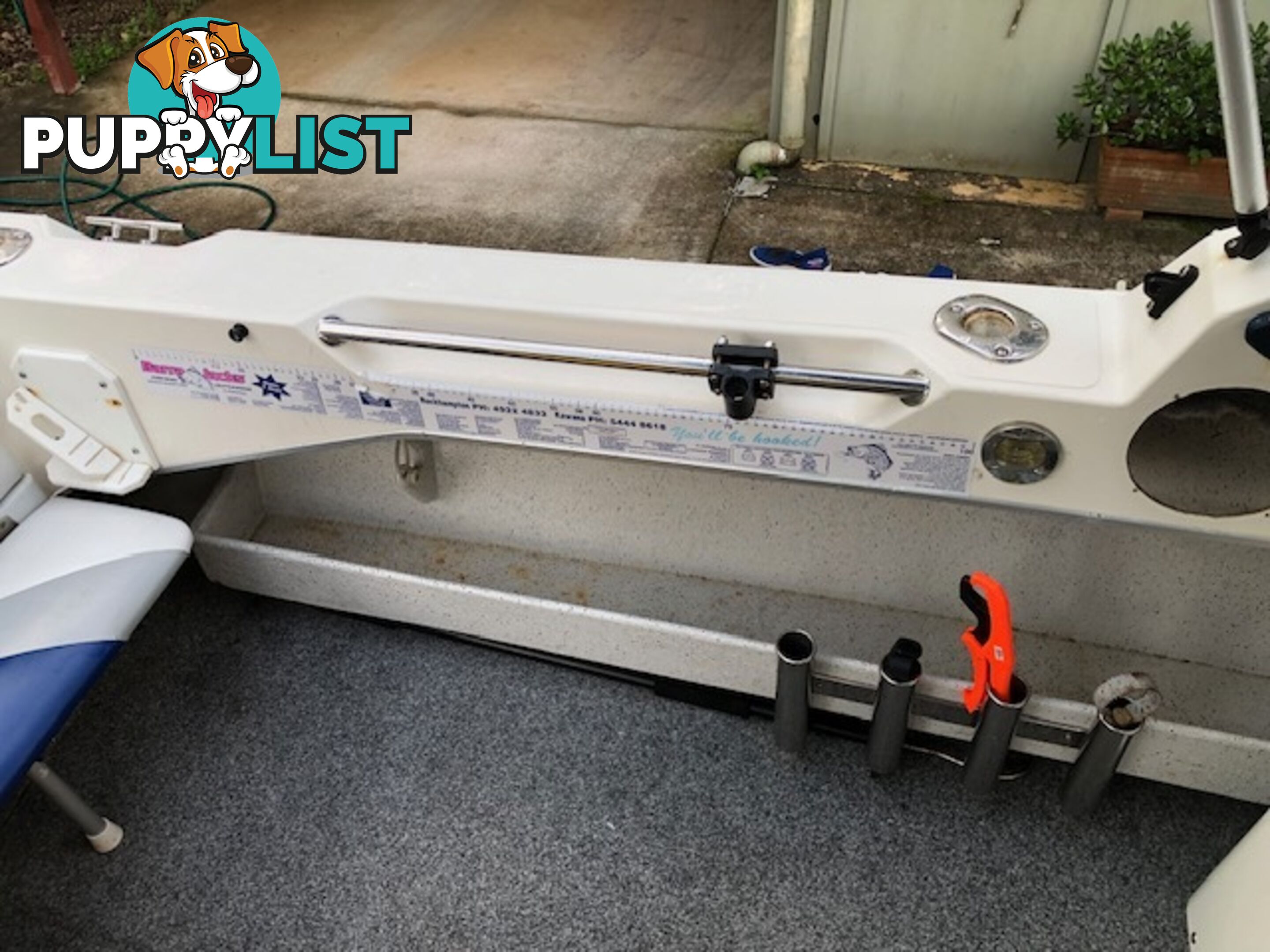 1996 Seafearer powered by Evinrude on trailer 
