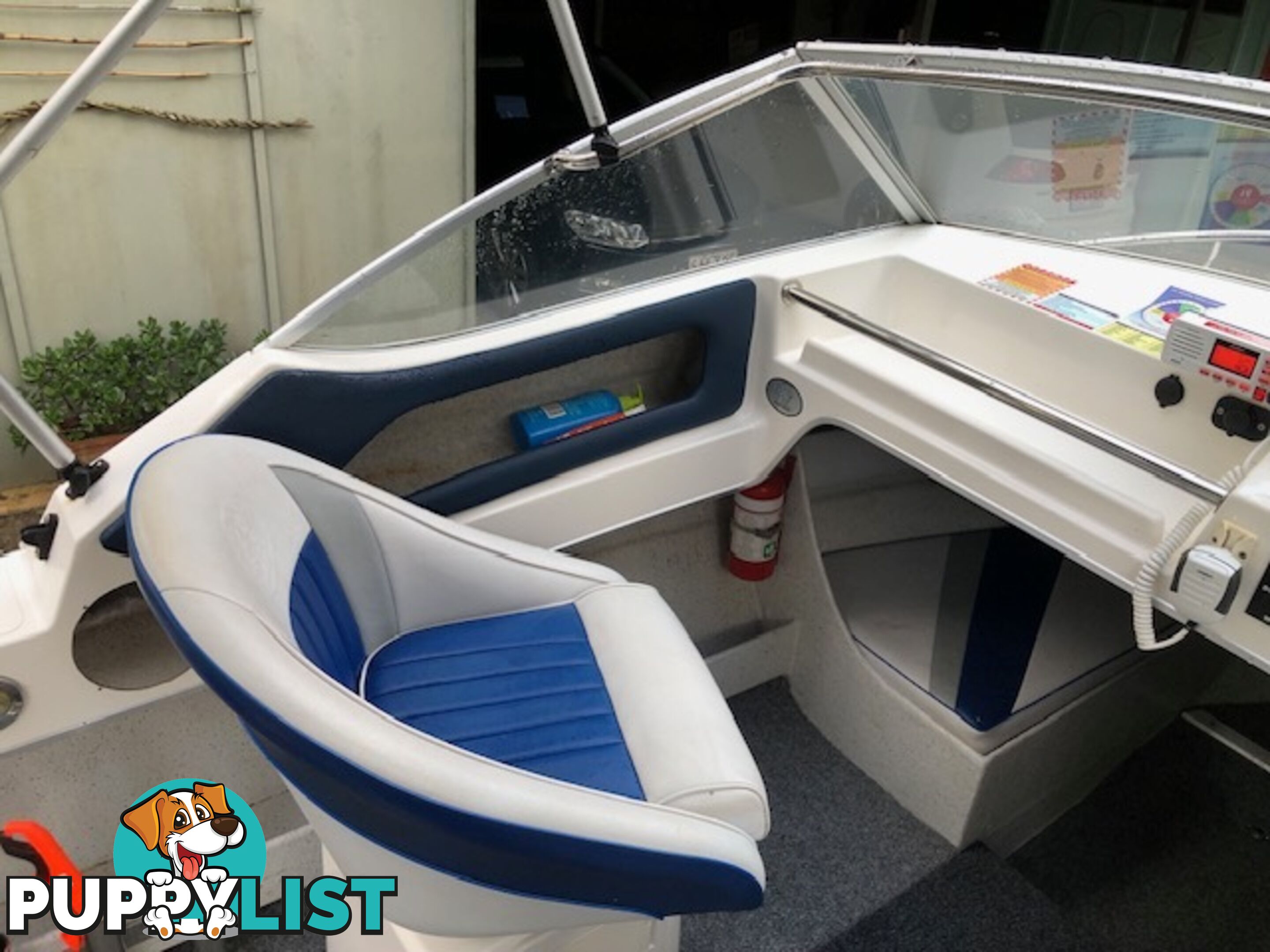 1996 Seafearer powered by Evinrude on trailer 