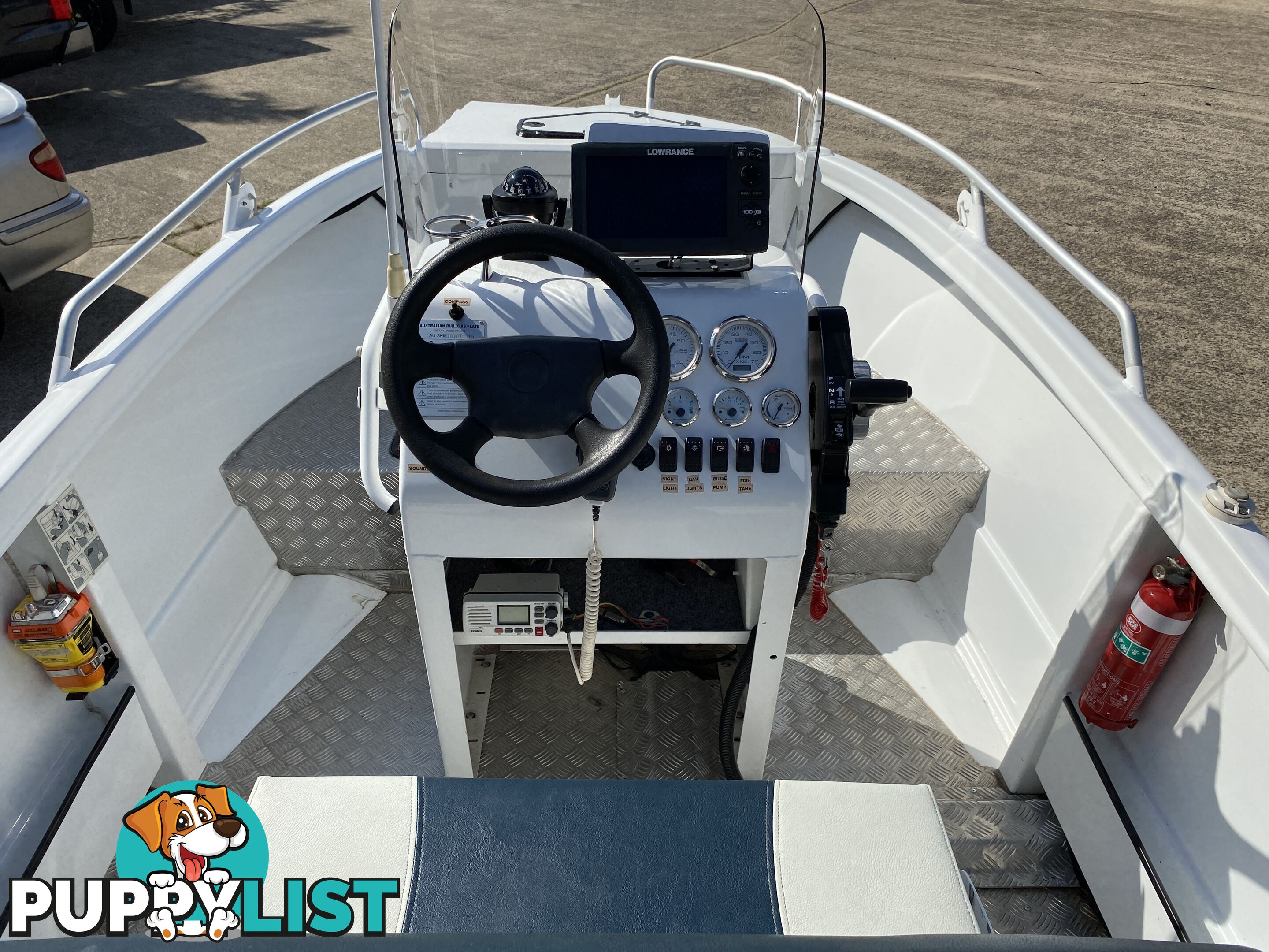 2015 Morningstar Bayfisher 498 with 60hp Honda on Galvanized Dunbier trailer