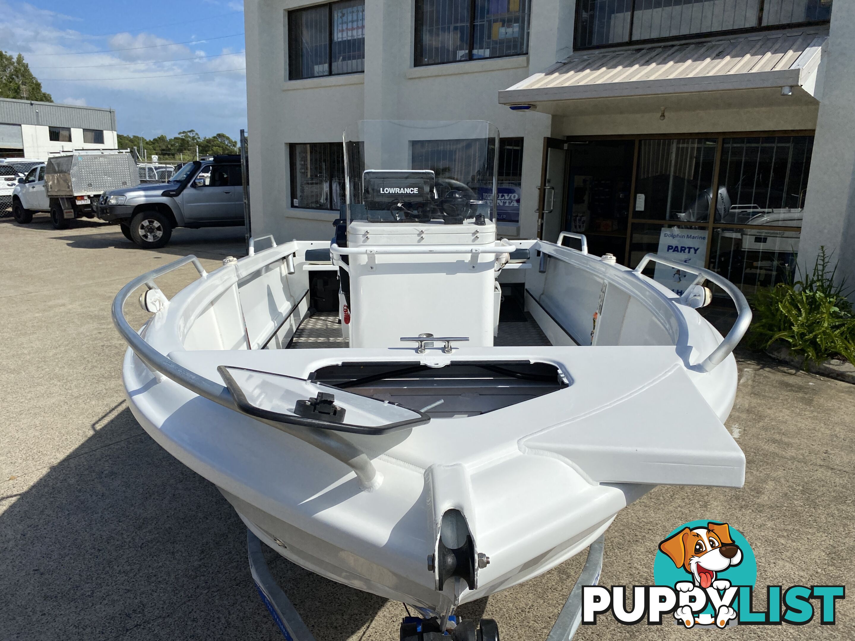 2015 Morningstar Bayfisher 498 with 60hp Honda on Galvanized Dunbier trailer