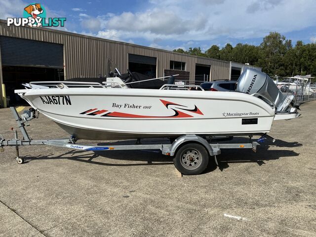 2015 Morningstar Bayfisher 498 with 60hp Honda on Galvanized Dunbier trailer