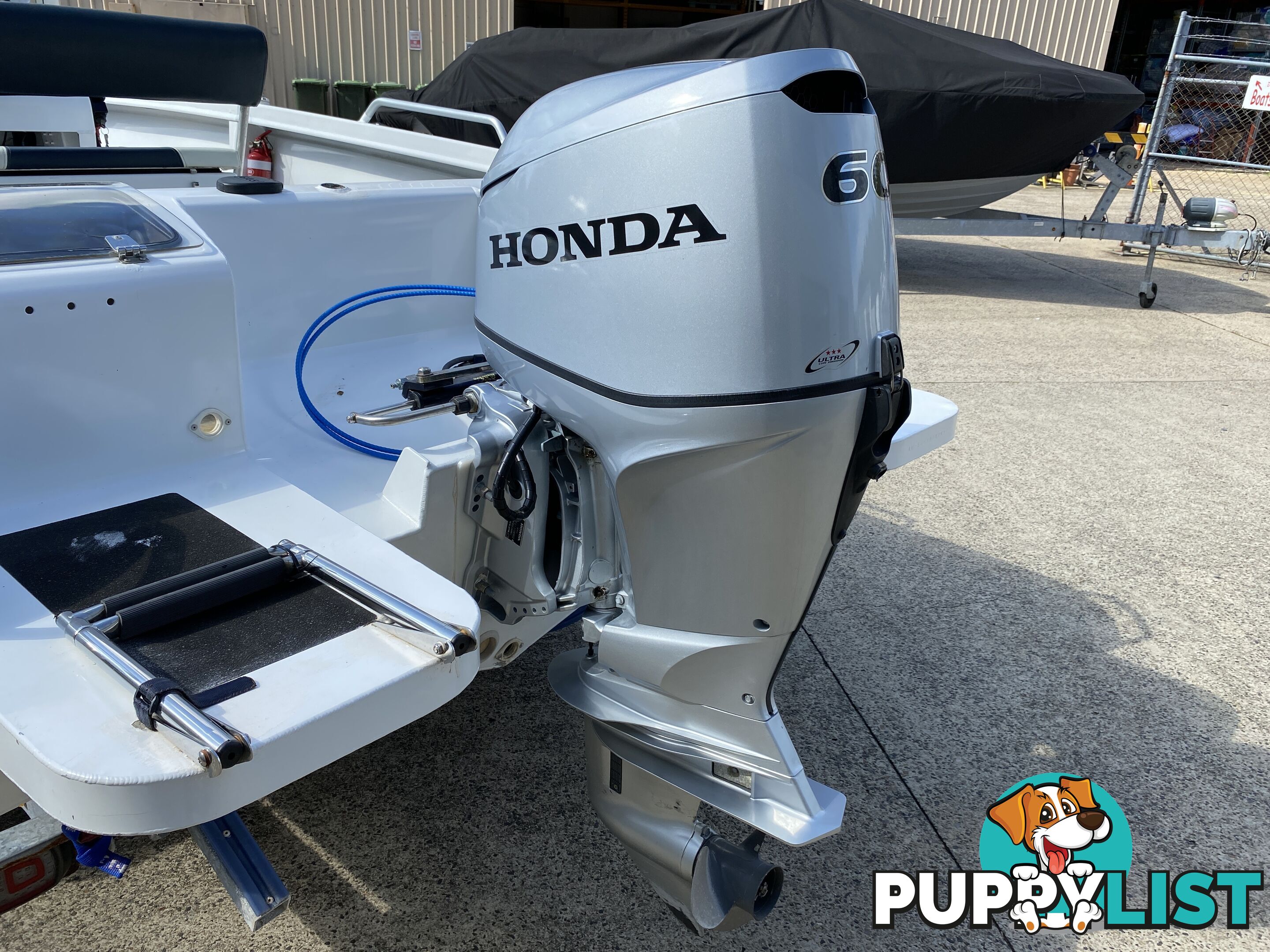 2015 Morningstar Bayfisher 498 with 60hp Honda on Galvanized Dunbier trailer