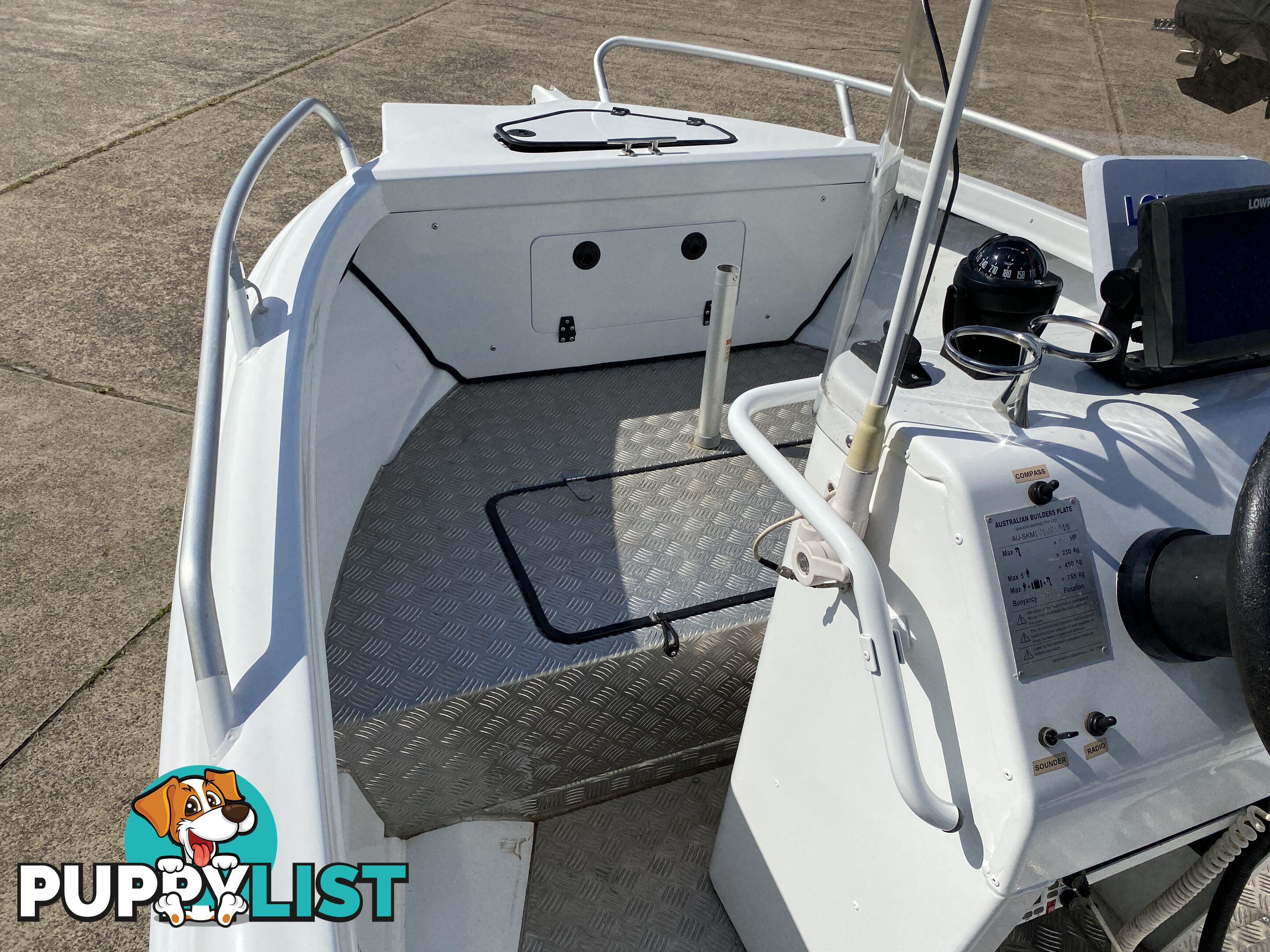 2015 Morningstar Bayfisher 498 with 60hp Honda on Galvanized Dunbier trailer