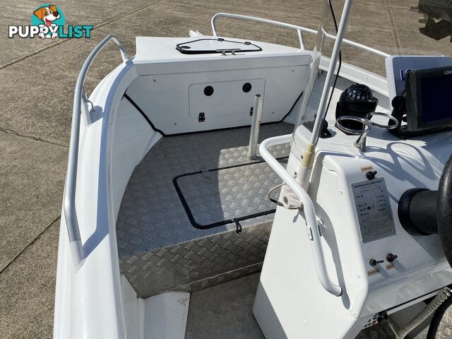 2015 Morningstar Bayfisher 498 with 60hp Honda on Galvanized Dunbier trailer