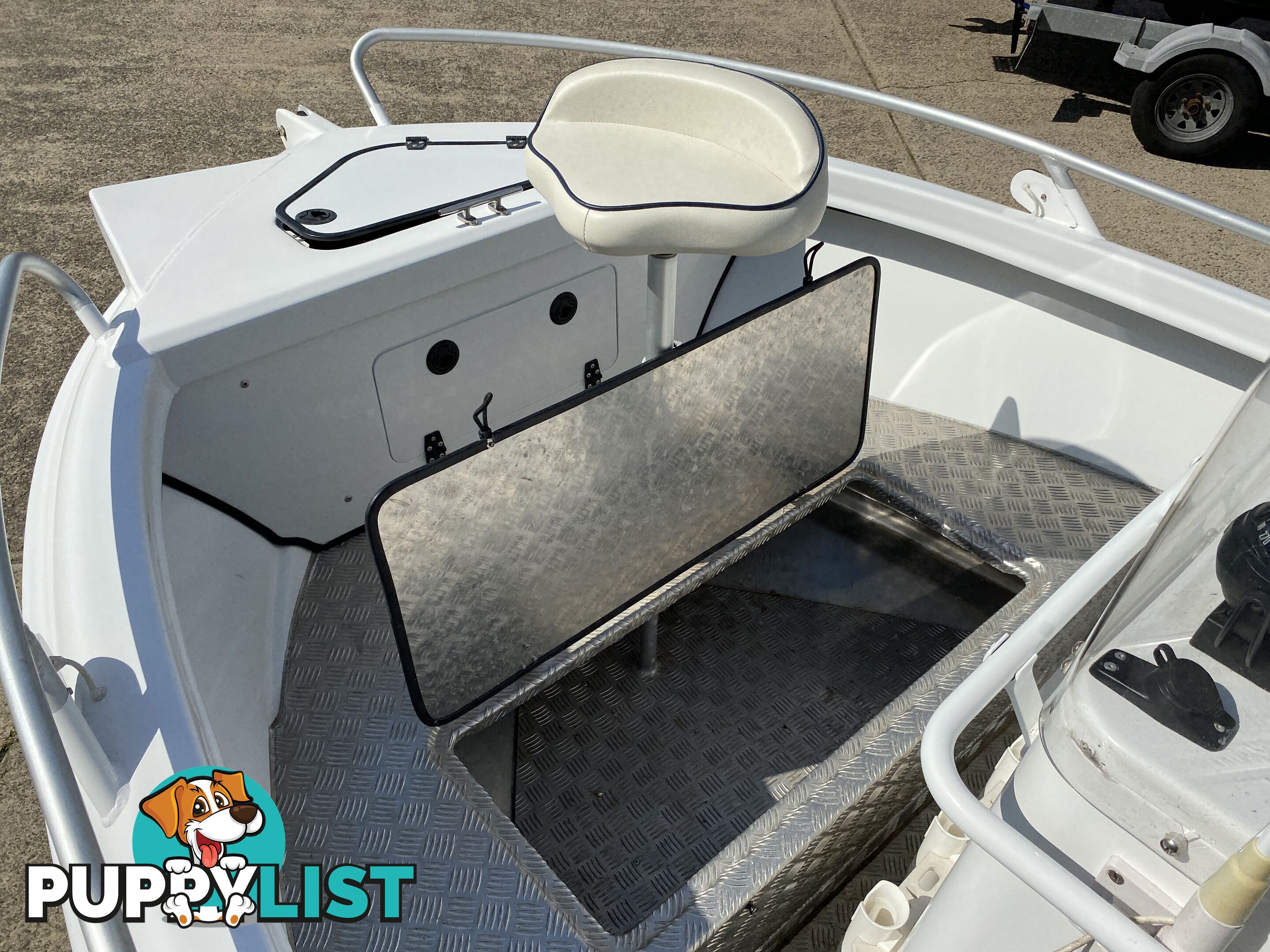 2015 Morningstar Bayfisher 498 with 60hp Honda on Galvanized Dunbier trailer