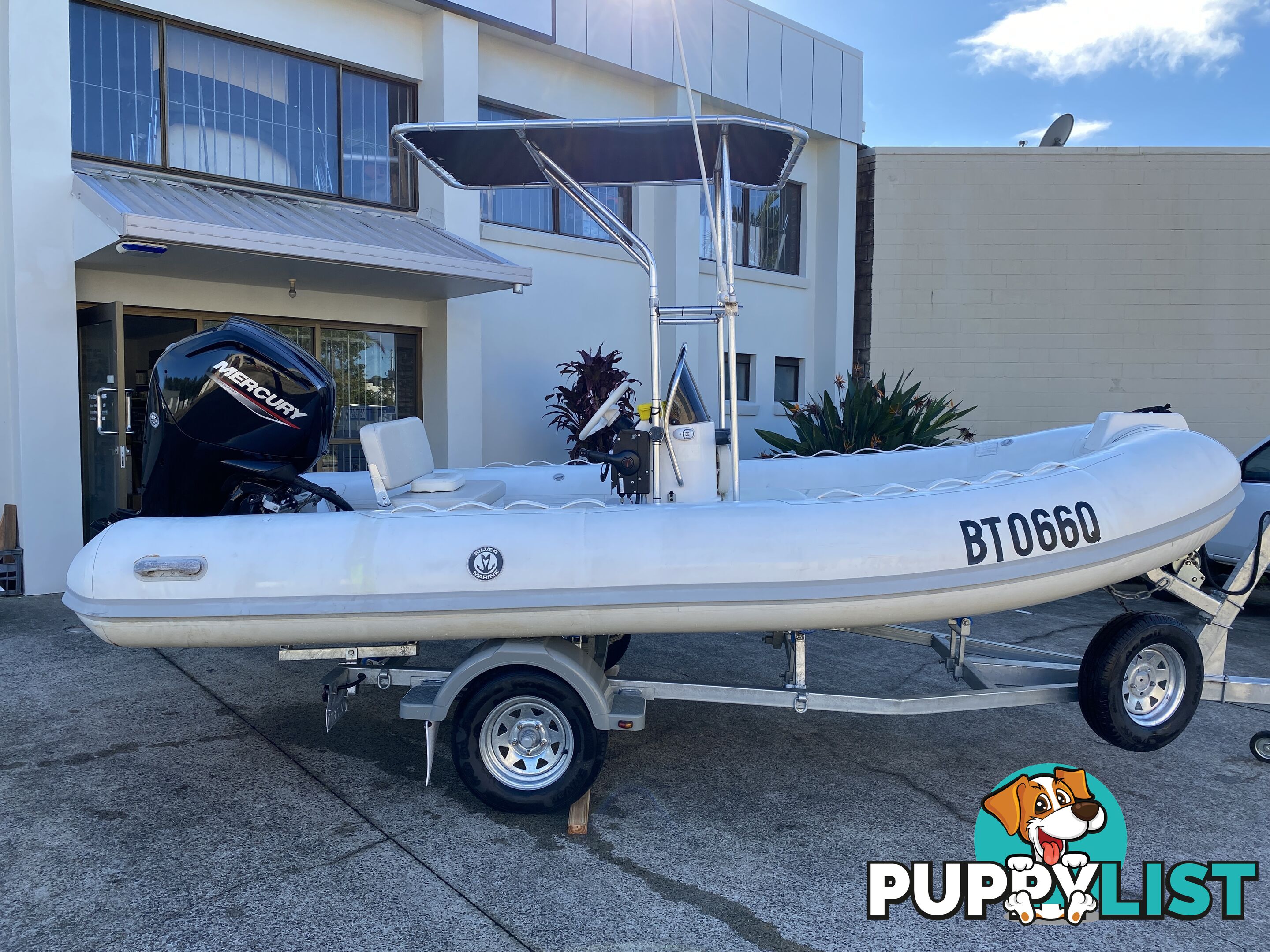2010 Silver Marine Captain 480b RIB powered by 75hp Mercury on fully Galvanized trailer 
