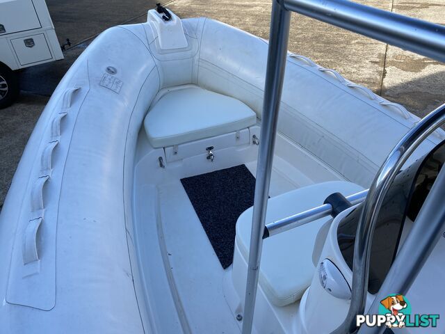 2010 Silver Marine Captain 480b RIB powered by 75hp Mercury on fully Galvanized trailer 