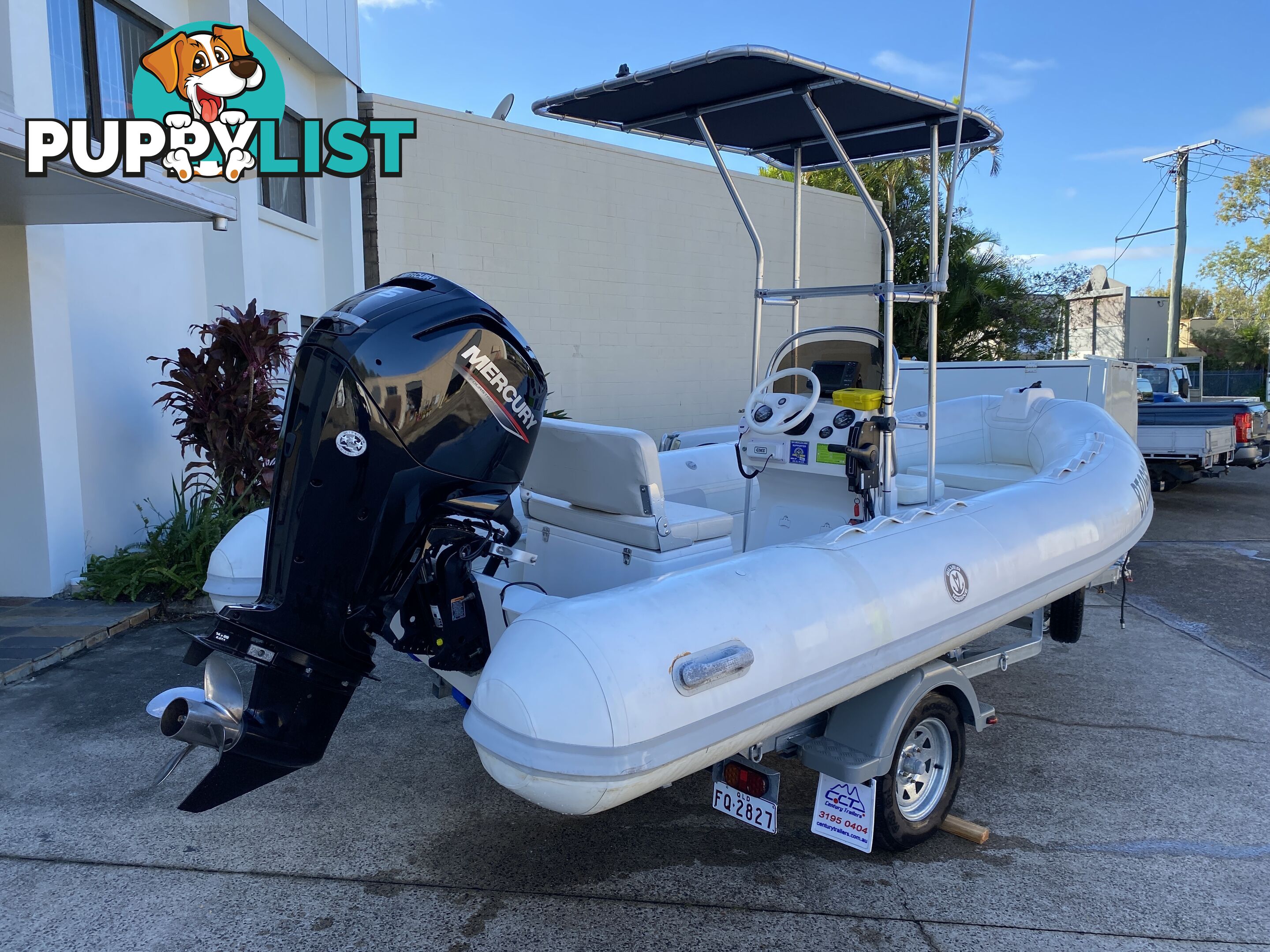 2010 Silver Marine Captain 480b RIB powered by 75hp Mercury on fully Galvanized trailer 