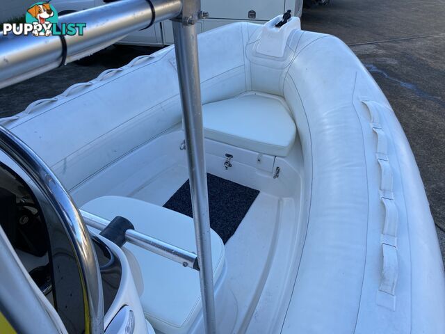 2010 Silver Marine Captain 480b RIB powered by 75hp Mercury on fully Galvanized trailer 