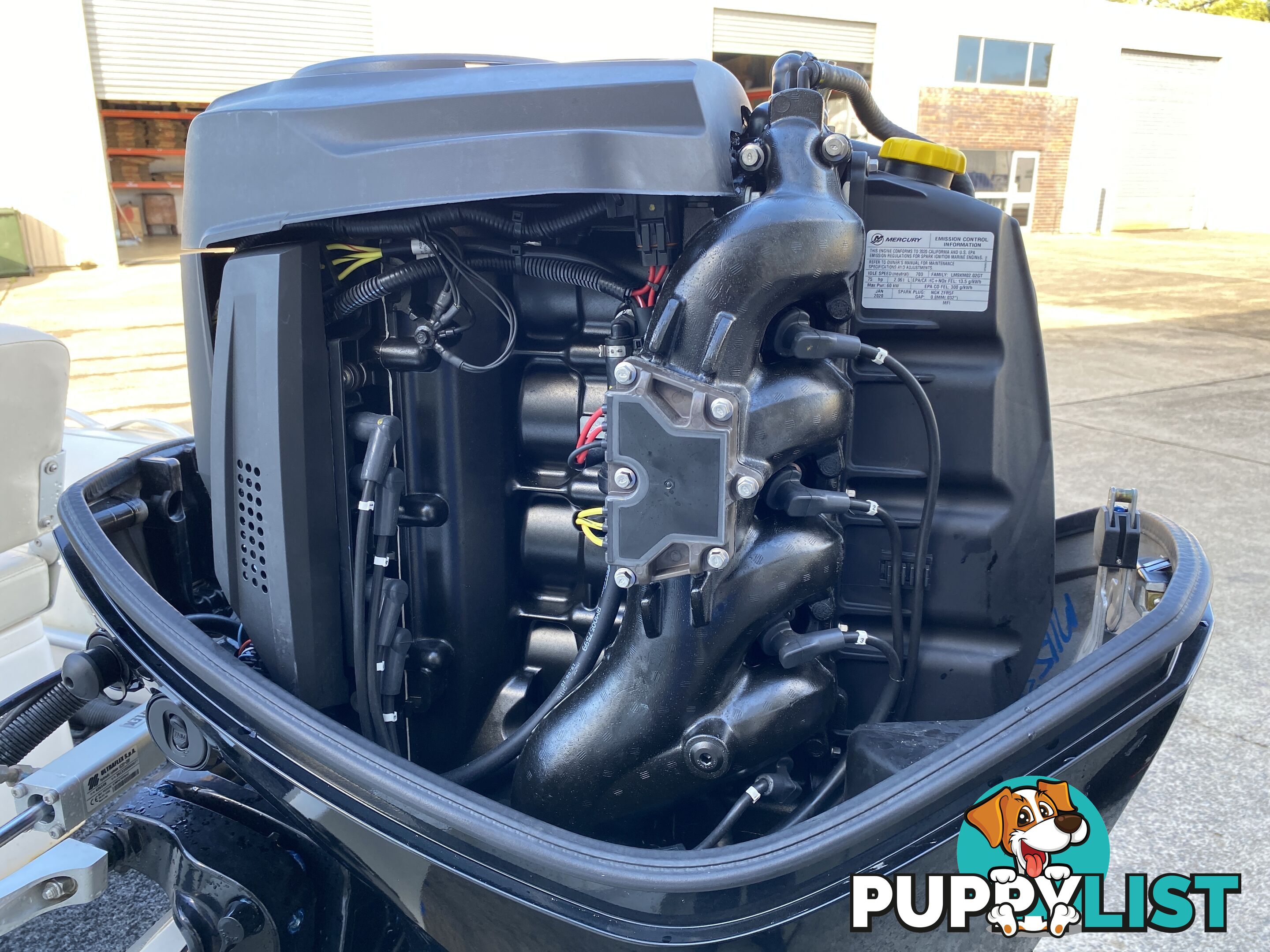2010 Silver Marine Captain 480b RIB powered by 75hp Mercury on fully Galvanized trailer 