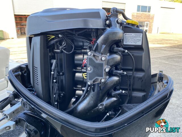 2010 Silver Marine Captain 480b RIB powered by 75hp Mercury on fully Galvanized trailer 