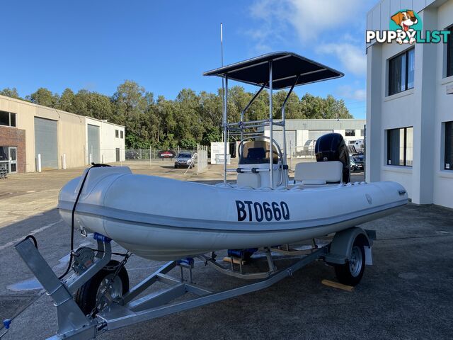 2010 Silver Marine Captain 480b RIB powered by 75hp Mercury on fully Galvanized trailer 