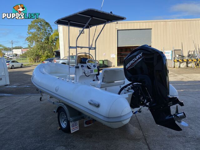 2010 Silver Marine Captain 480b RIB powered by 75hp Mercury on fully Galvanized trailer 