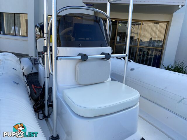 2010 Silver Marine Captain 480b RIB powered by 75hp Mercury on fully Galvanized trailer 