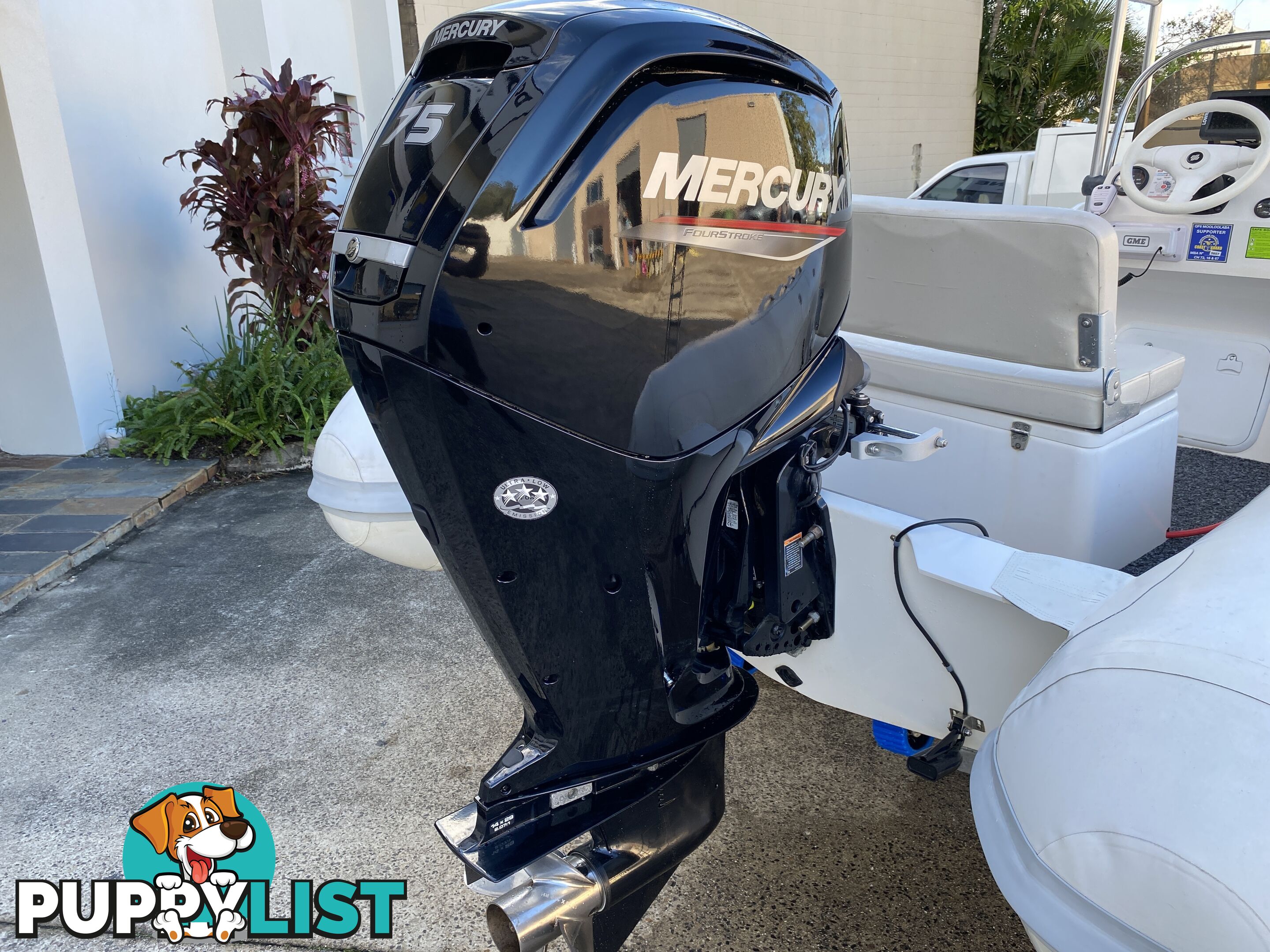 2010 Silver Marine Captain 480b RIB powered by 75hp Mercury on fully Galvanized trailer 