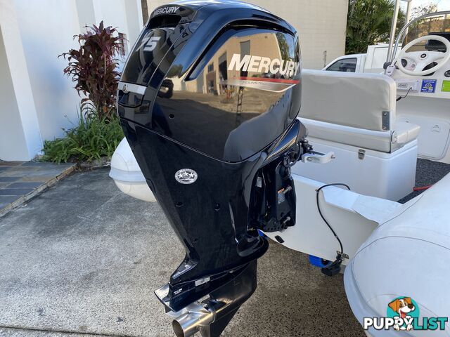 2010 Silver Marine Captain 480b RIB powered by 75hp Mercury on fully Galvanized trailer 