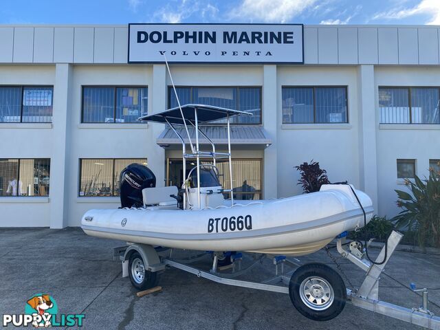 2010 Silver Marine Captain 480b RIB powered by 75hp Mercury on fully Galvanized trailer 