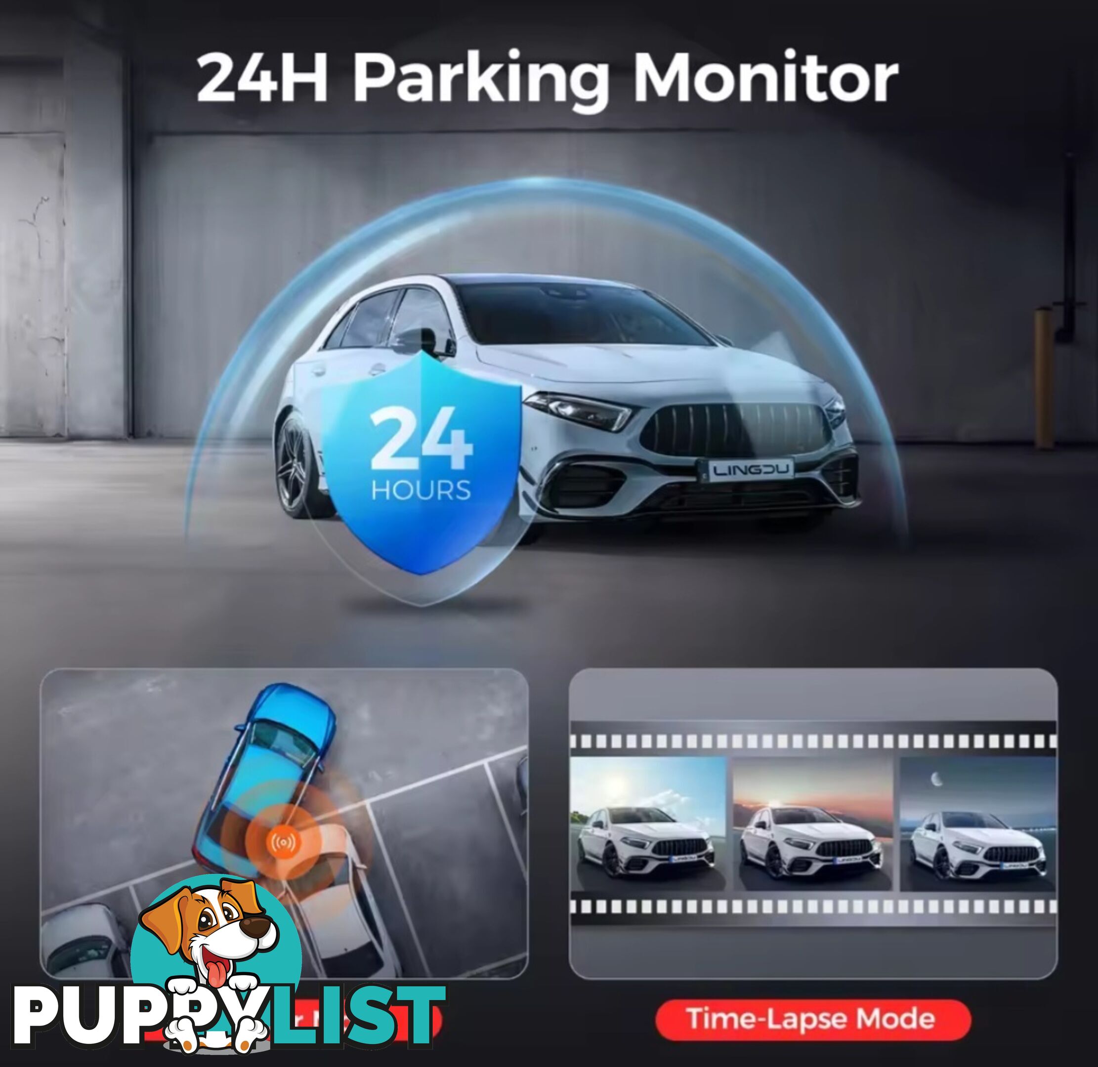 5K LINGDU DashCam 3 Cameras, Ultra HD, WiFi, GPS 3 inch IPS Screen, WDR Night Vision Good quality