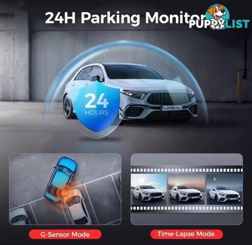 5K LINGDU DashCam 3 Cameras, Ultra HD, WiFi, GPS 3 inch IPS Screen, WDR Night Vision Good quality