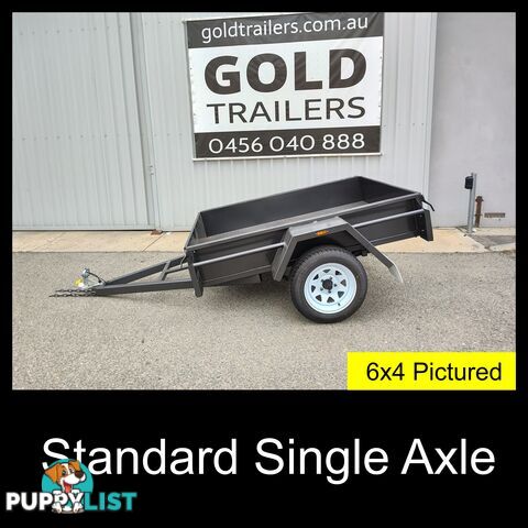 6x4 Single Axle Box Trailer