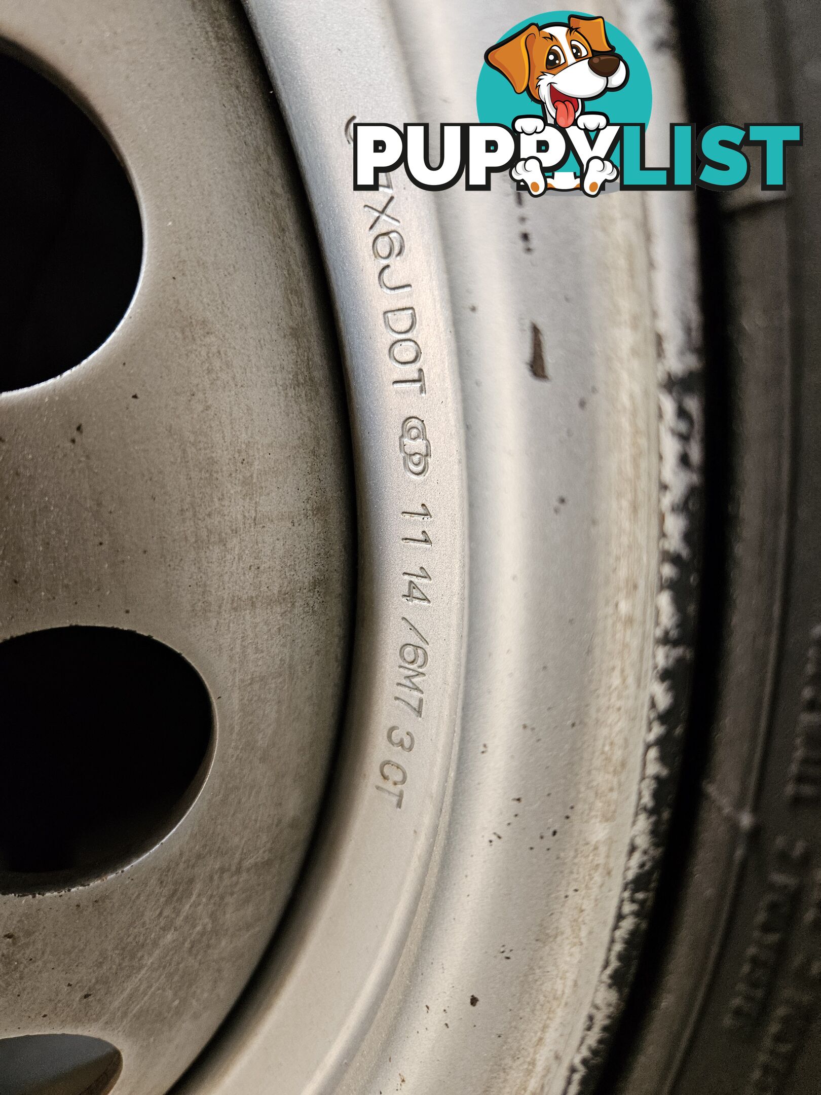 Toyota 17x6 Steel wheel and tyre.