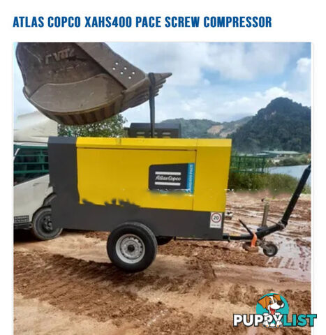 New Atlas Copco 400 cfm Diesel air compressor 175 psi 12 bar