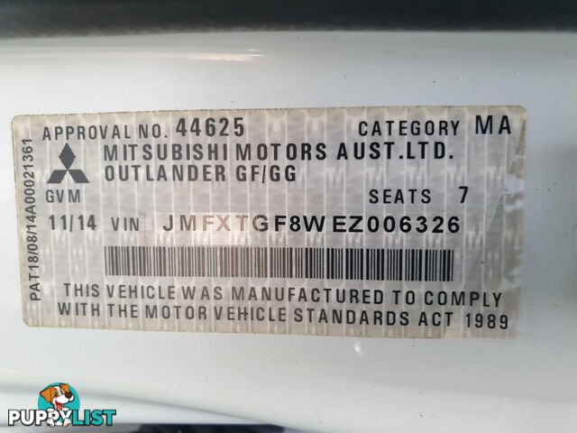 2014 MITSUBISHI OUTLANDER LS ZJMY14 5 4D WAGON