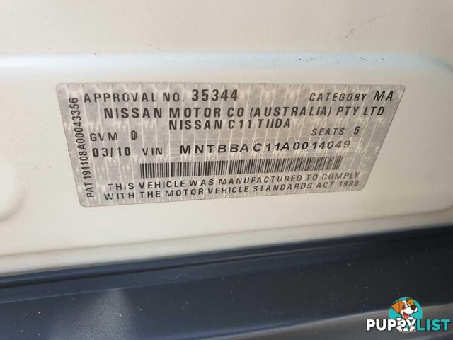 2010 NISSAN TIIDA ST C11MY07 4D SEDAN