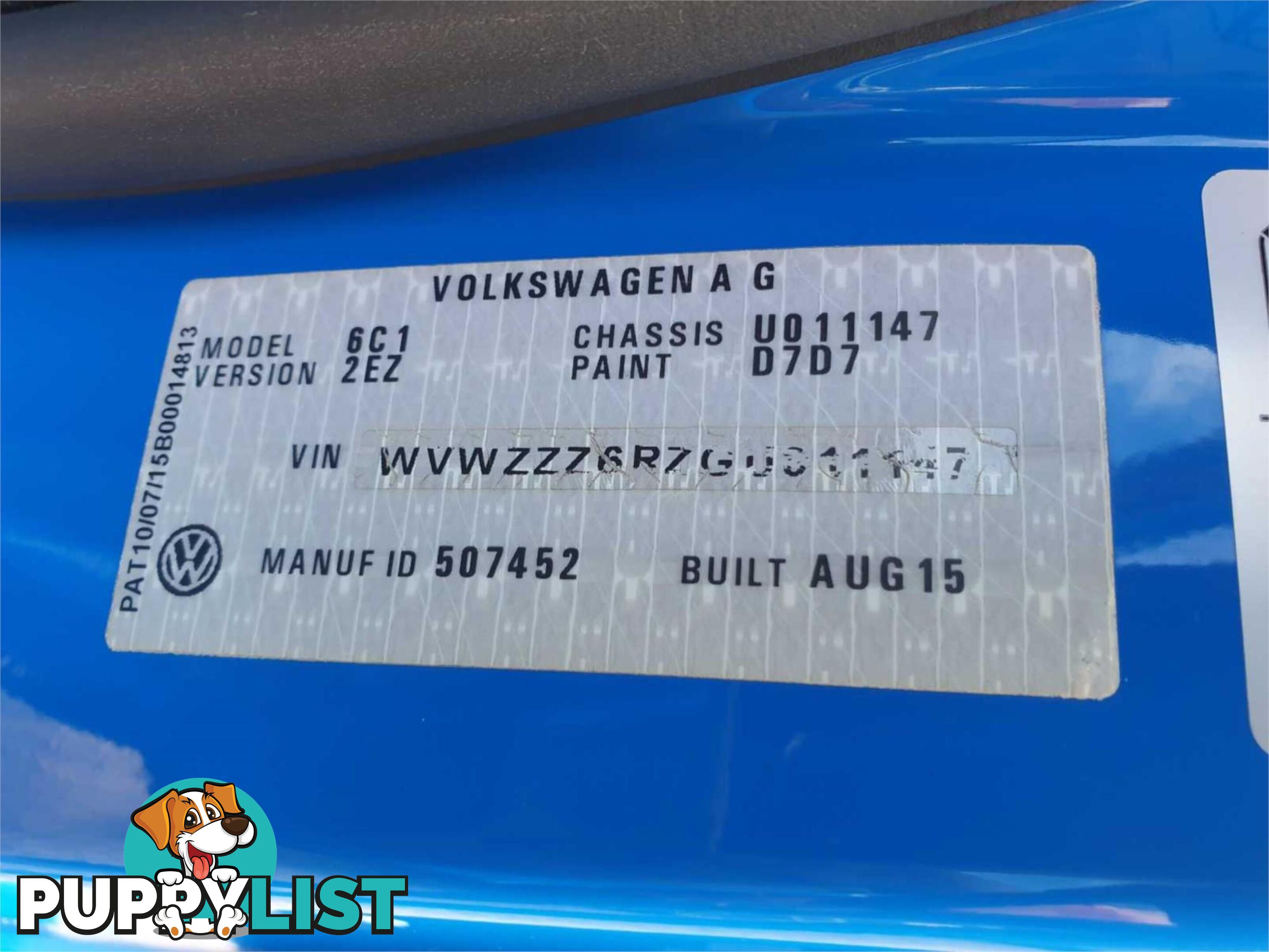 2015 VOLKSWAGEN POLO 66TSITRENDLINE 6RMY16 5D HATCHBACK