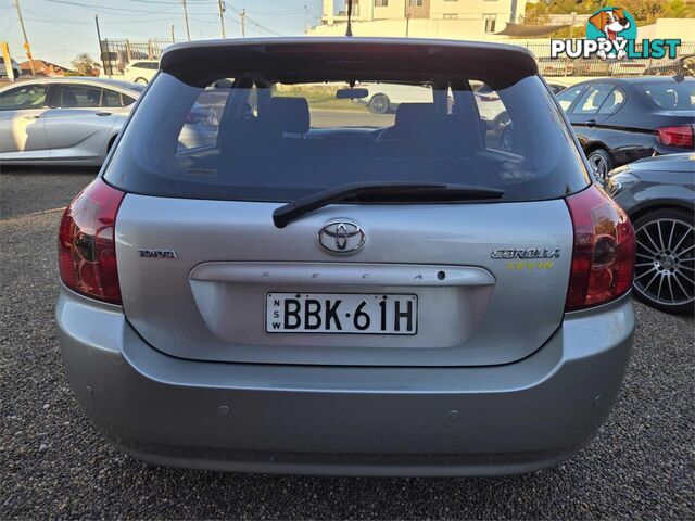 2004 TOYOTA COROLLA LEVINSECA ZZE122R 5D HATCHBACK