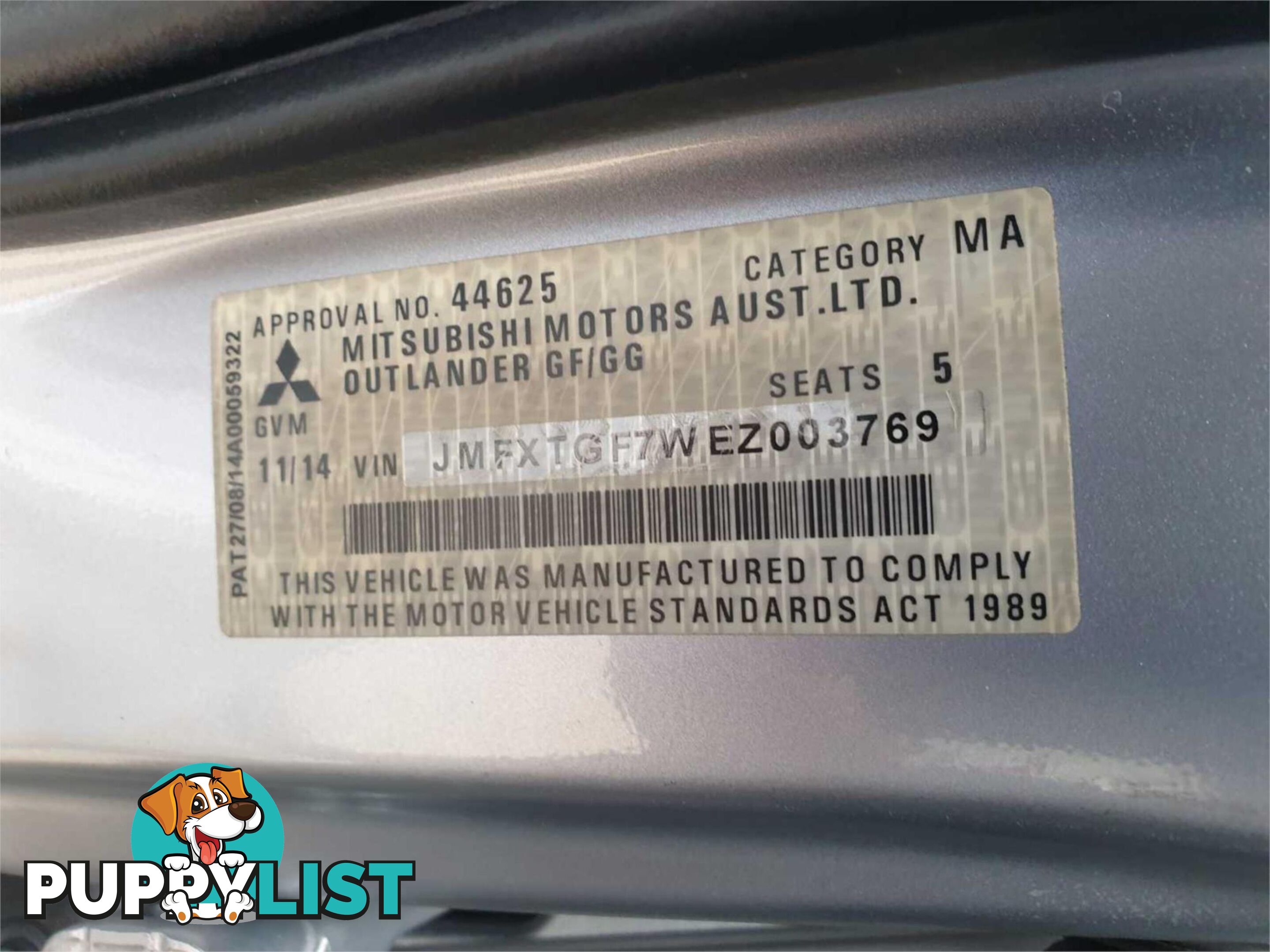 2014 MITSUBISHI OUTLANDER LS ZJMY14 5 4D WAGON