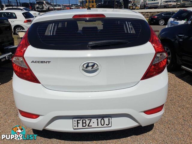 2016 HYUNDAI ACCENT ACTIVE RB4MY16 5D HATCHBACK