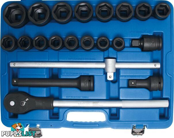 BGS Germany 21-pcs Impact Wrench Driver Ratchet Socket Set 3/4" Drive Rattle Gun