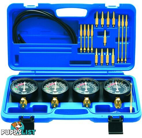 BGS Germany 25-pcs Carburetor Tester Carby Test Kit 4 Manometers All Cars Bikes