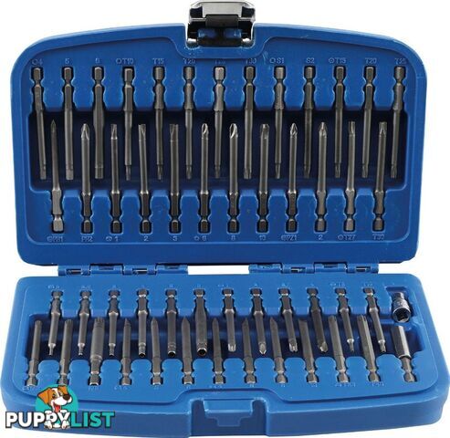 BGS Germany 50-ps Phillips Torx Spline Hexagon Security Bit Set 1/4" Hex Drive