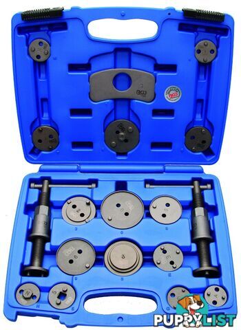 BGS Germany 18-pc Universal Most Car Brake Caliper Piston Wind Back Resetter Set