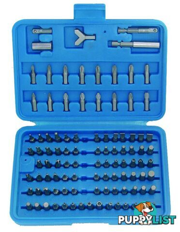 BGS Germany 100-pc Security Bit Tool Set 1/4"Drive Slot Phillips Torx Hex Spline