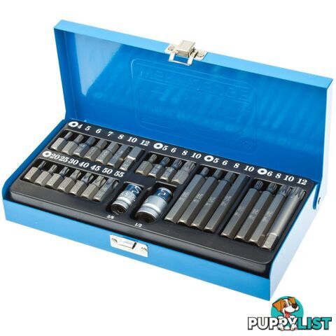 BGS Germany 28-pcs Screwdriver Bit Set TStar Spline Internal Hex Allen Key Torx