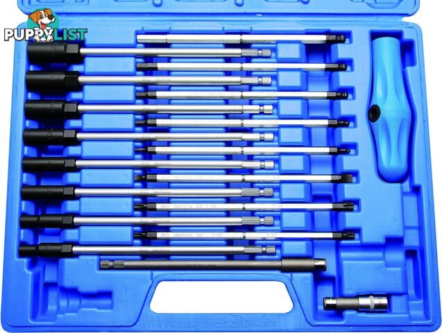 BGS Germany 19-pcs T-Handle Screwdriver Internal Hex Hexagon Torx Allen Key Set